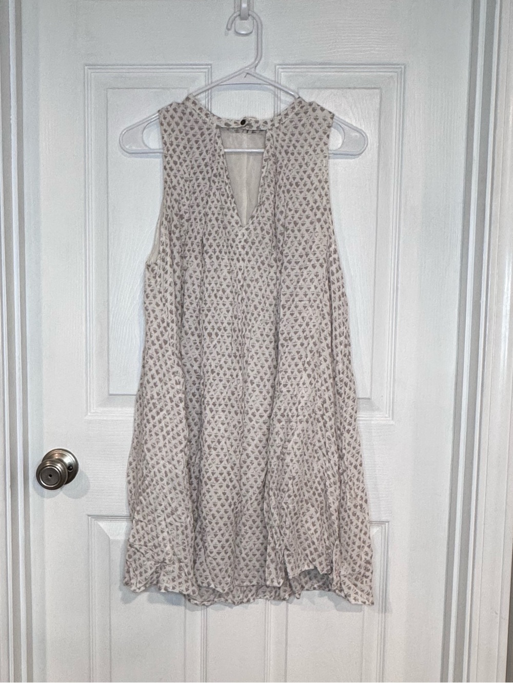 Anthropologie GxF Gentle Fawn Floral Cream Sleeveless Shift Dress- XS-M